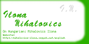 ilona mihalovics business card